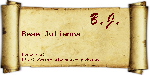 Bese Julianna névjegykártya